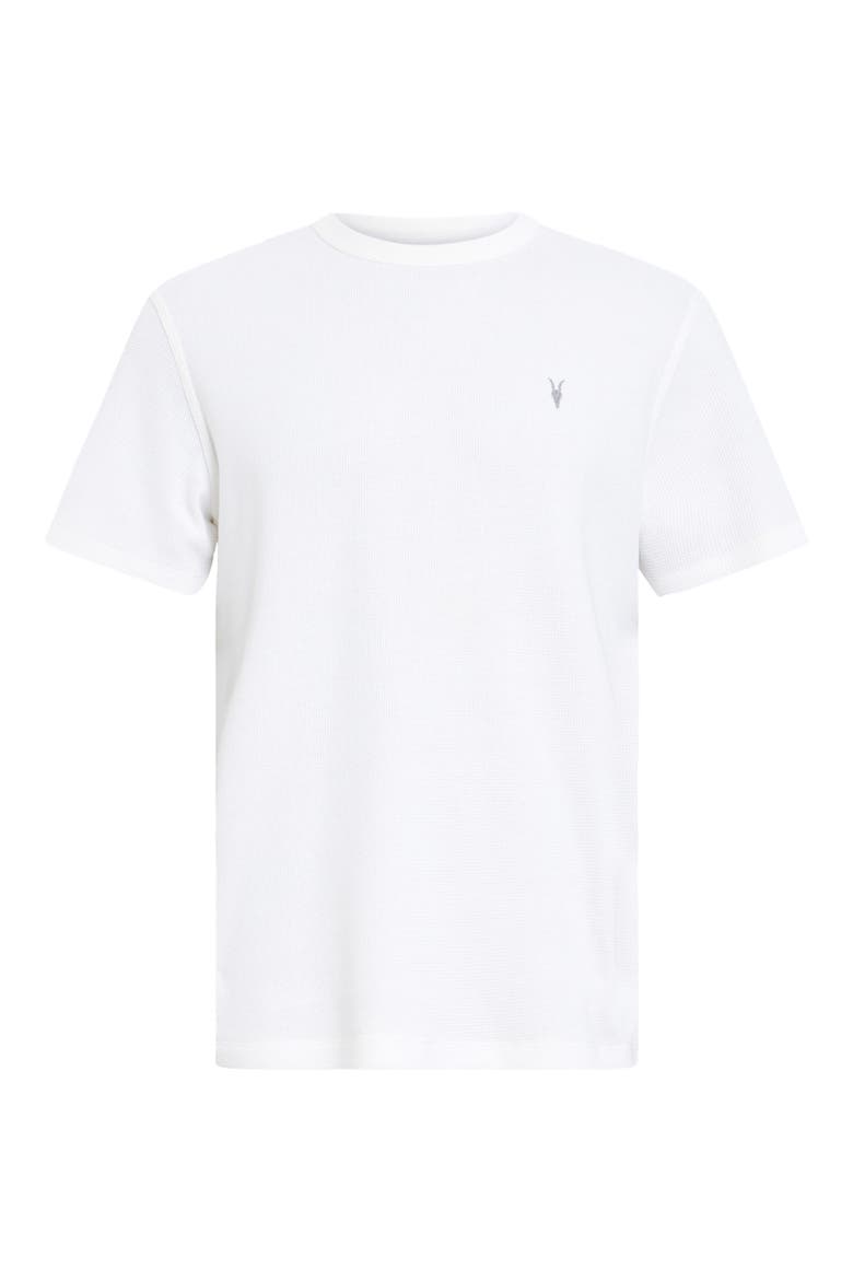 Ellis Waffle Knit Cotton T-Shirt, Alternate, color, CHALK WHITE