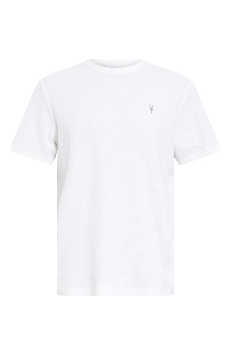 AllSaints Ellis Waffle Knit Cotton T-Shirt, Alternate, color, Chalk White