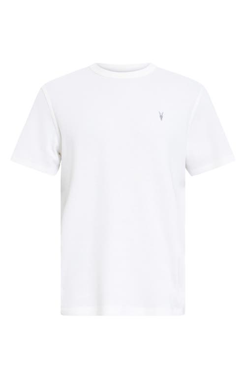 Allsaints Mens Opticwhite Tonic Crewneck Cotton-jersey T-shirt Xl In Chalk White