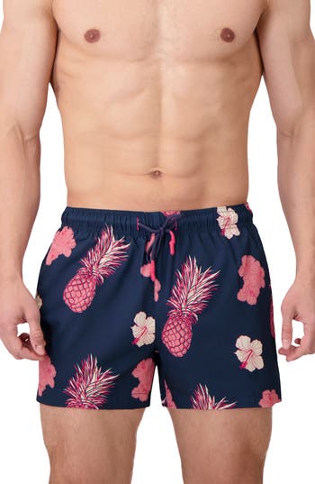 Sunset X Vine Pineapple Print Swim Trunks