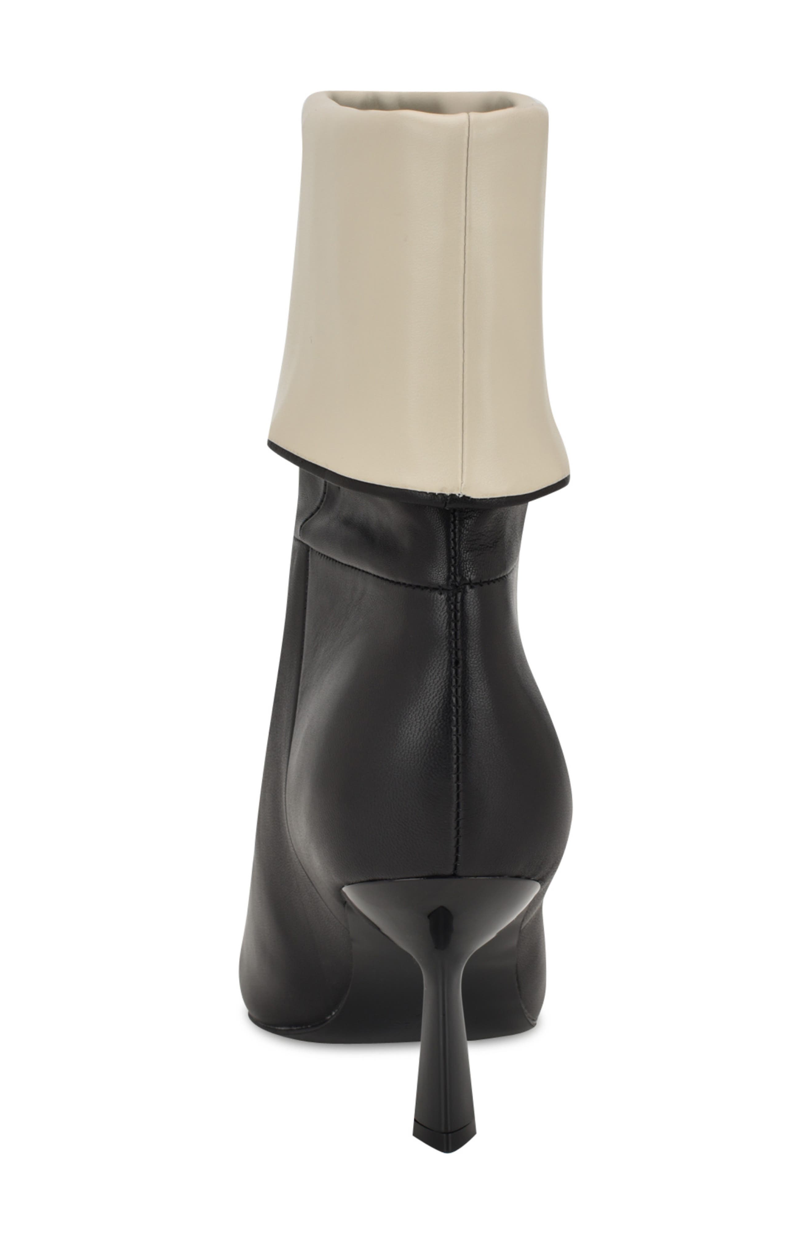 Nine West Bayla Cuff Bootie, Alternate, color, Black/ Cream