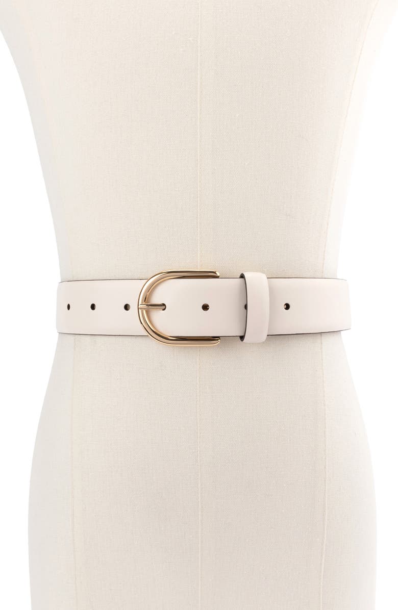 Kate Spade New York feather edge belt, Alternate, color, Cream