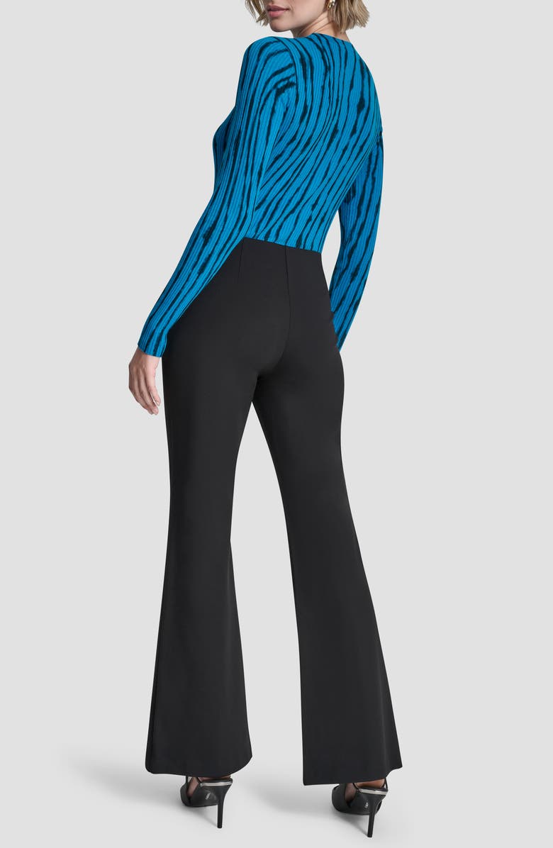 DKNY Front Seam Flare Pants, Alternate, color, Black