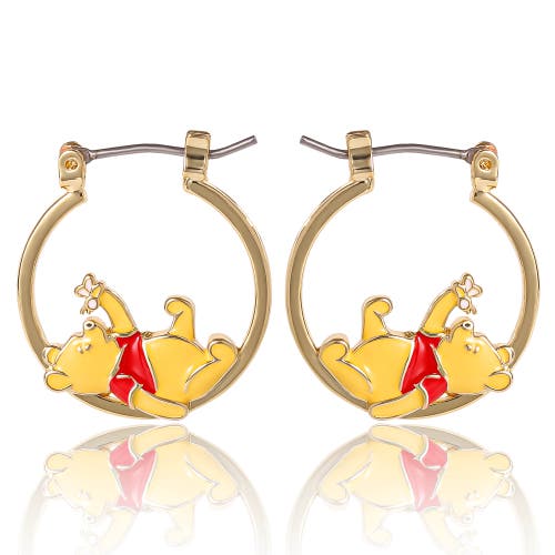 Disney Winnie The Pooh Hoop Earrings In Gold