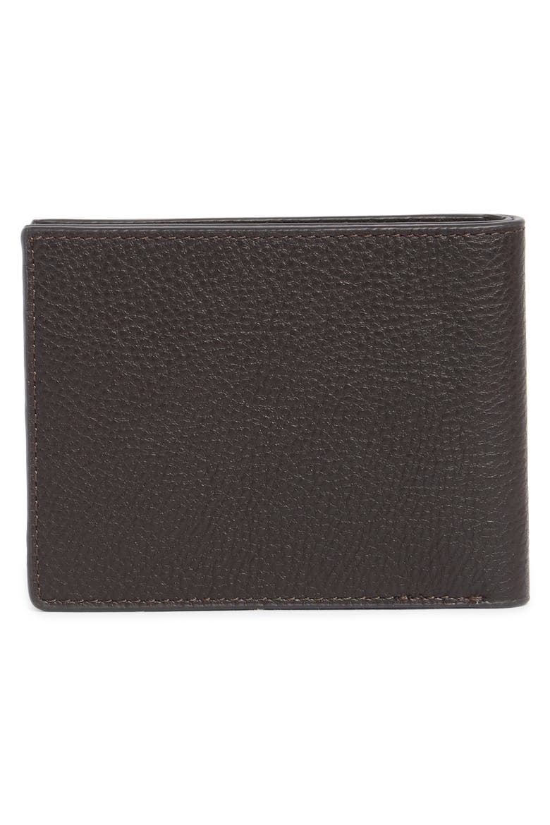 Pebbled Leather Bifold Wallet, Alternate, color, TOBACCO
