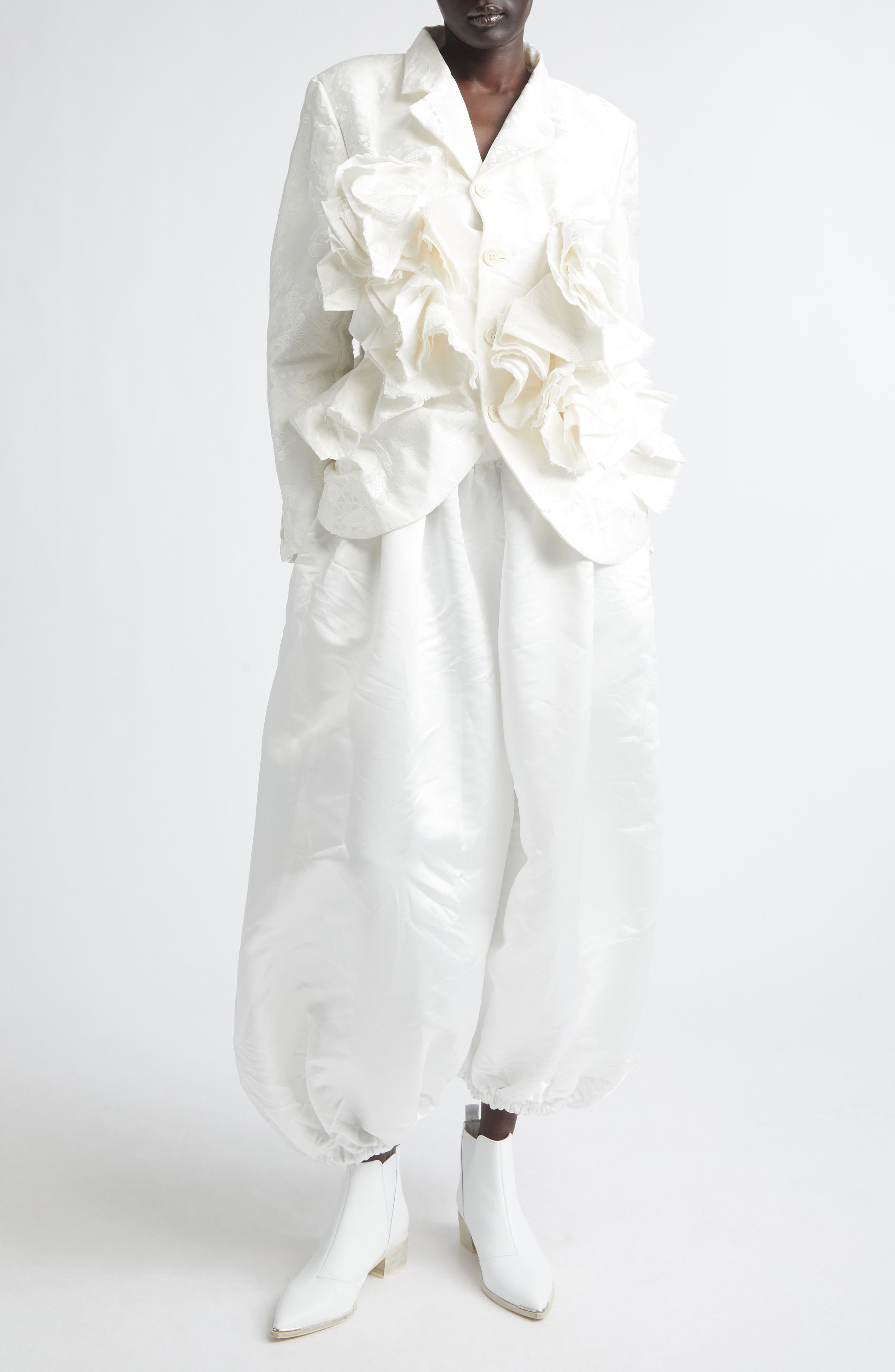 Floral Damask Single Breasted Blazer - image 2