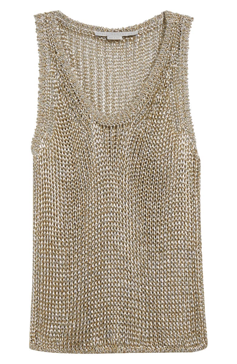 Stella McCartney Metallic Sweater Tank, Main, color, 