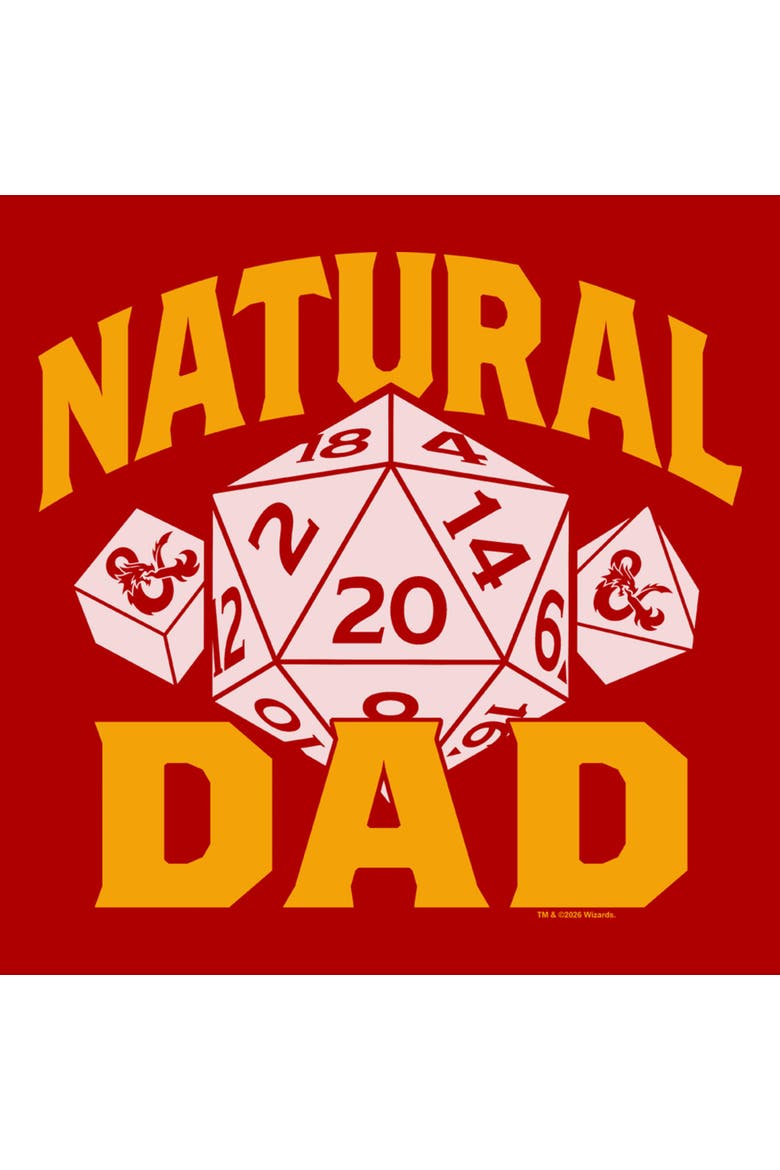 Men's Dungeons & Dragons Natural Twenty Dad  Graphic T-Shirt, Alternate, color, Red