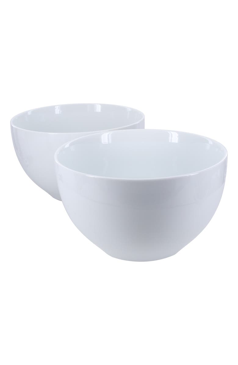BIA Cordon Bleu Set of 2 Conical Serving Bowls, Main, color, White