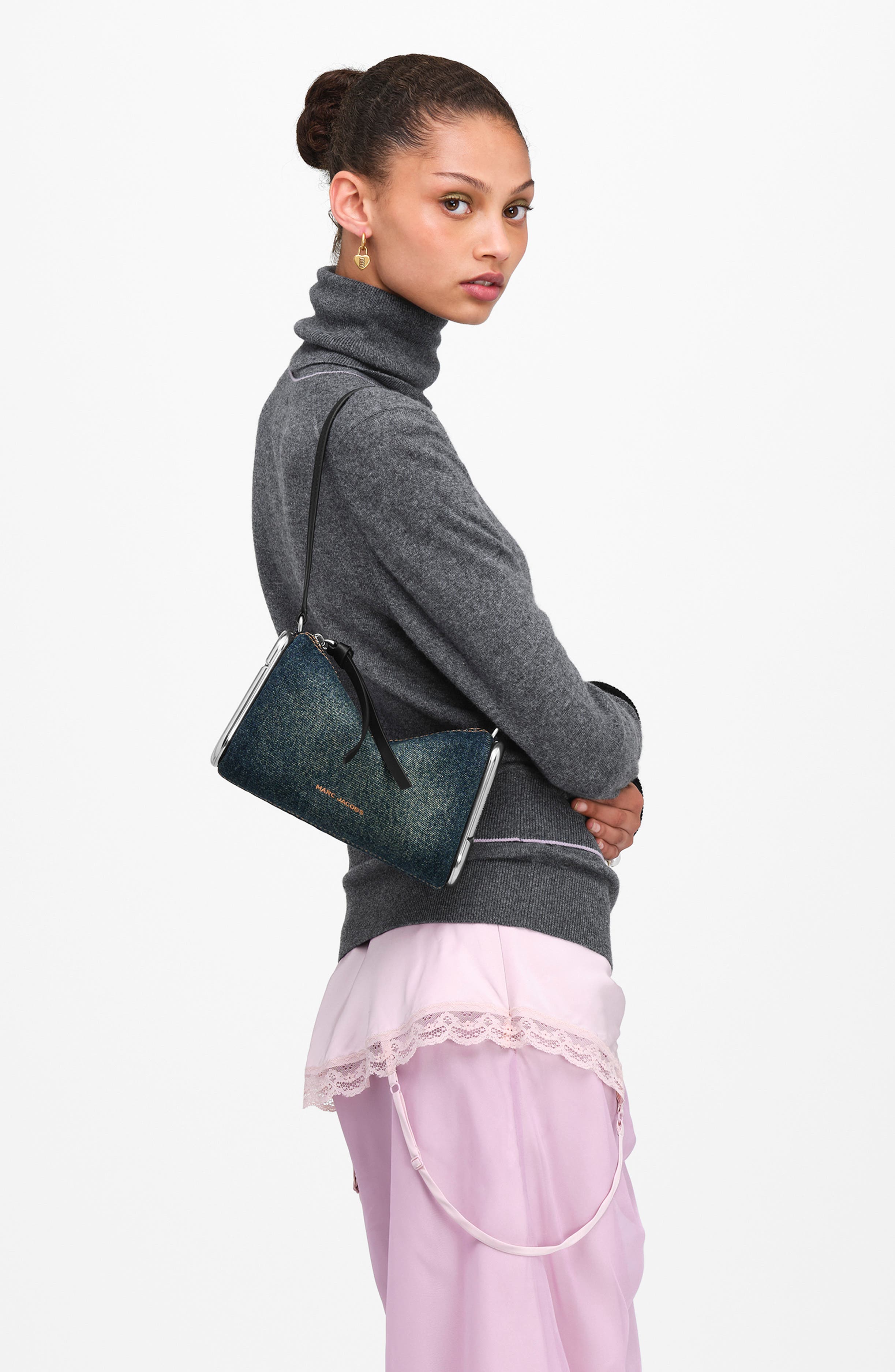 SCENE SM SHOULDER BAG IN DENIM, Alternate, color, TRUE INDIGO