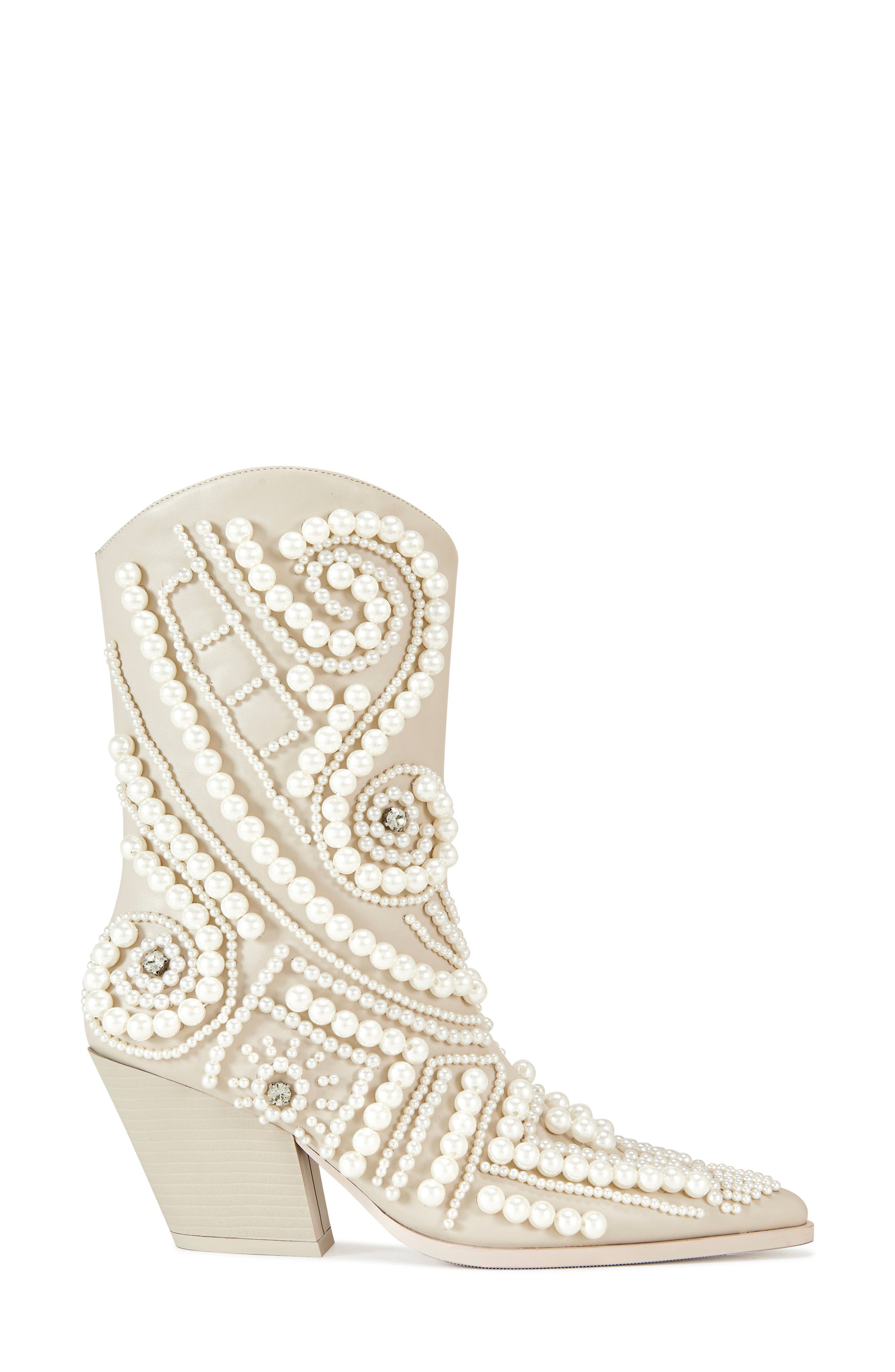 AZALEA WANG Belia Embellished Western Boot, Alternate, color, 