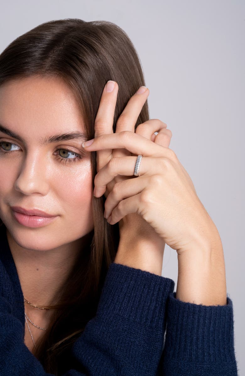 Bony Levy 14K Gold Fluted Stackable Band Ring, Alternate, color, 14K White Gold