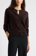 Nordstrom Brushed Leopard Print Cashmere Cardigan