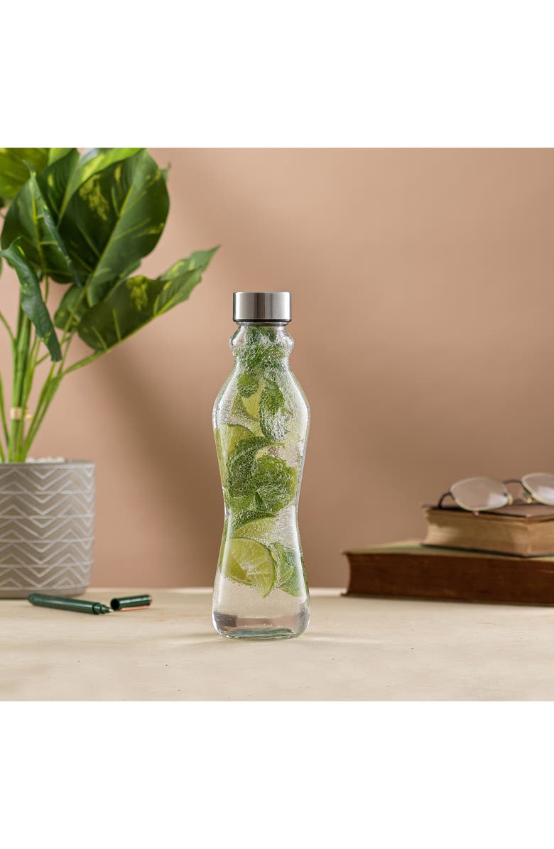 JoyJolt Spring Glass Insulated Water Bottle - Set of 6, Alternate, color, Clear