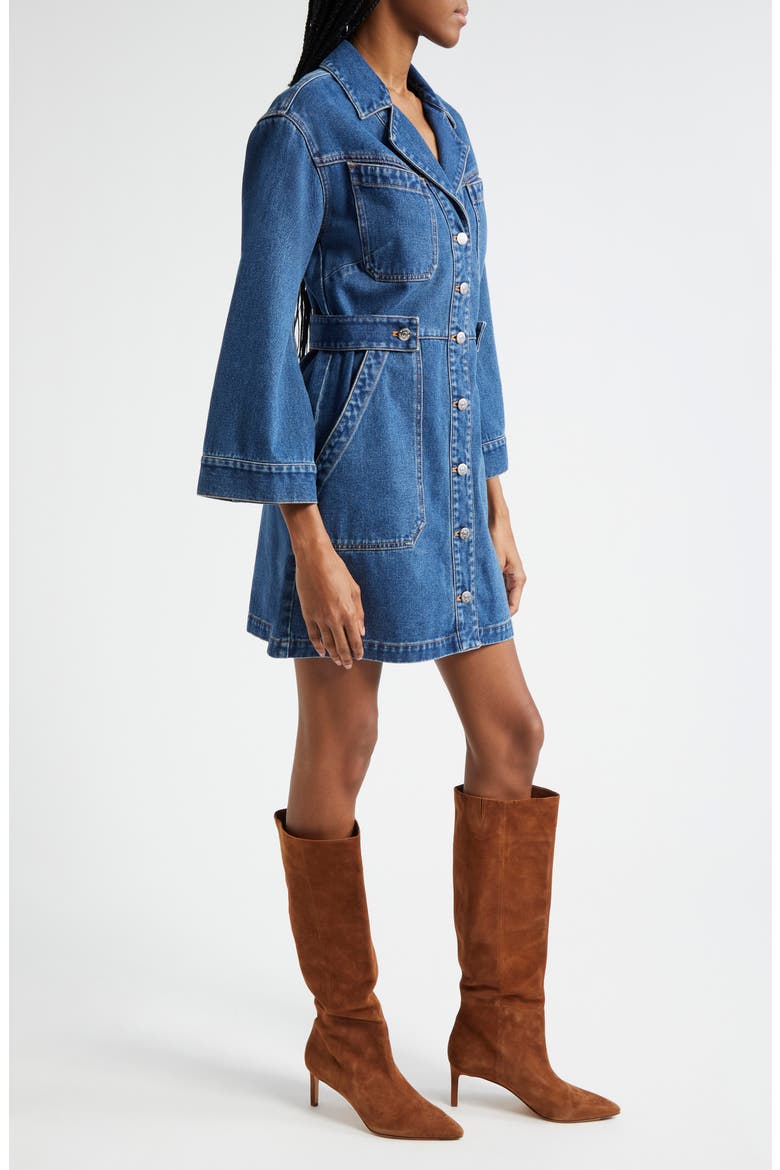 McKinely Long Sleeve Denim Minidress, Alternate, color, CORNFLOWER
