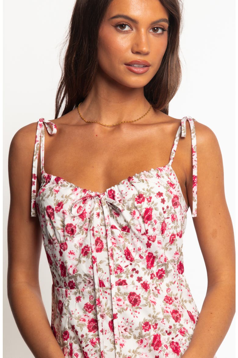Imelda Tie Strap Midi Dress, Alternate, color, ROSE PRINT