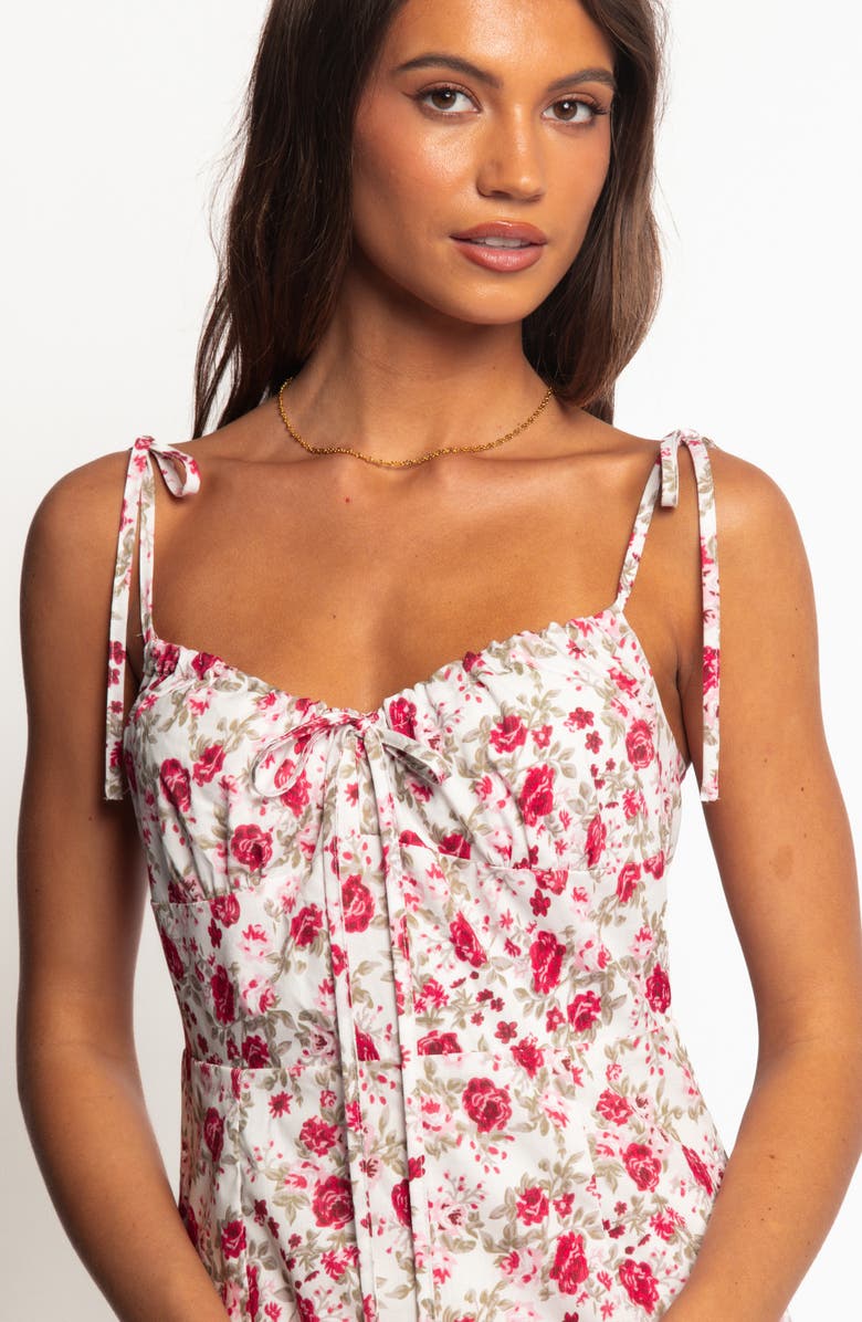 Petal & Pup Imelda Tie Strap Midi Dress, Alternate, color, Rose Print
