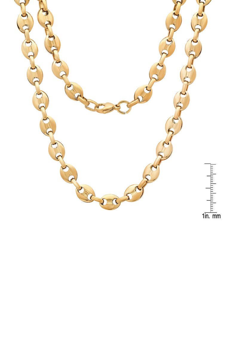 Men's Puff Mariner Chain Necklace, Alternate, color, GOLD