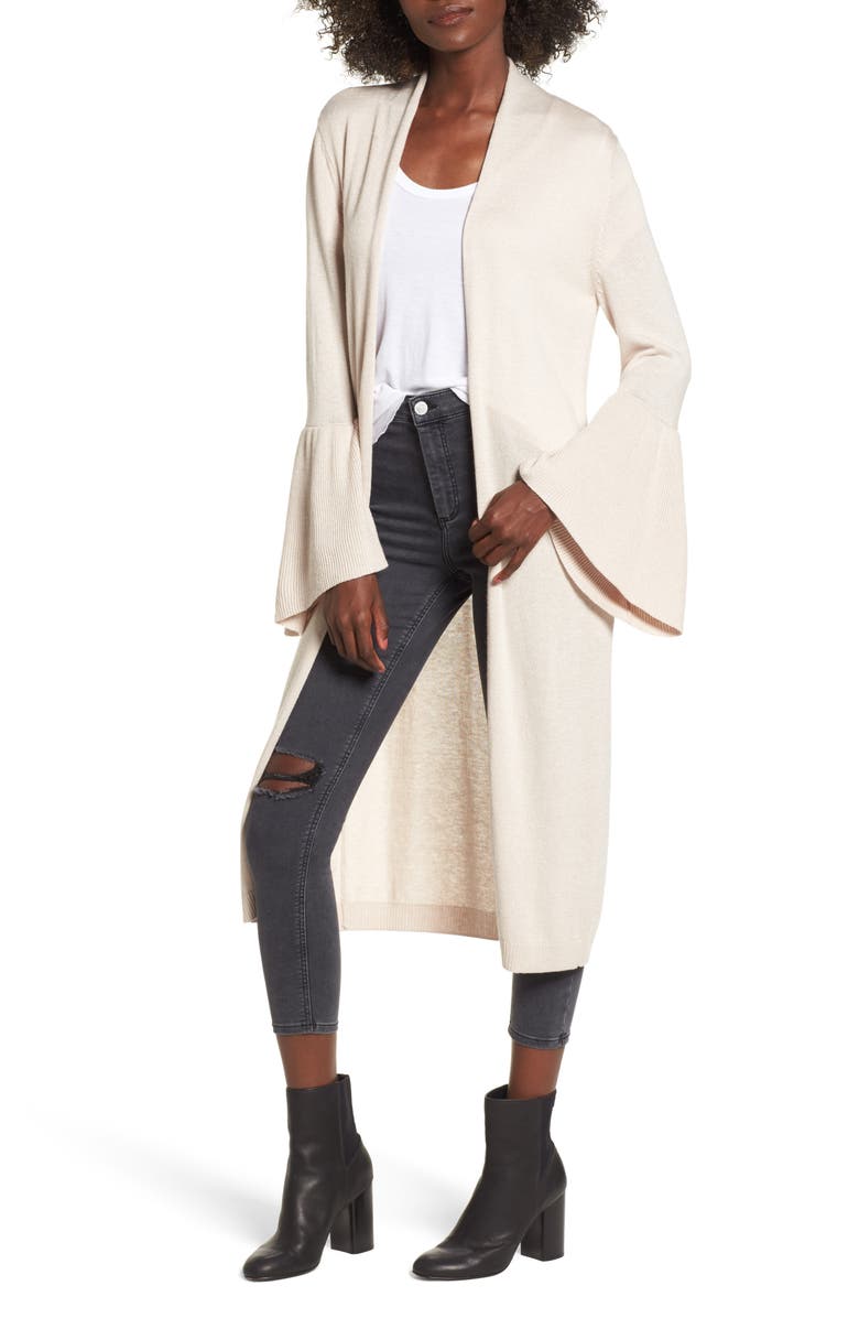Leith Longline Flare Sleeve Cardigan, Main, color,