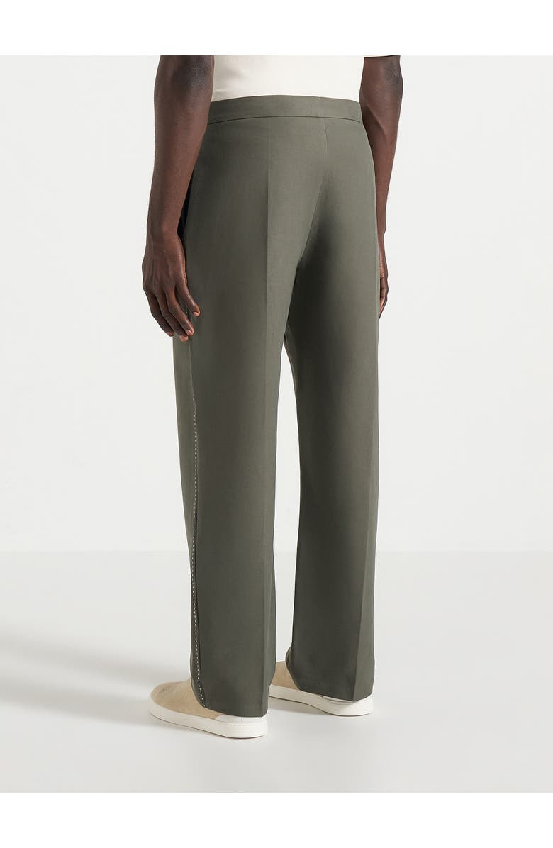 Manière De Voir Henri Foldover Trousers, Alternate, color, Olive