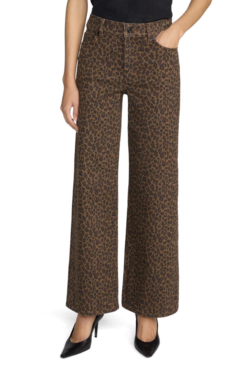 Le Slim Palazzo High Waist Wide Leg Jeans, Main, color, LEOPARD
