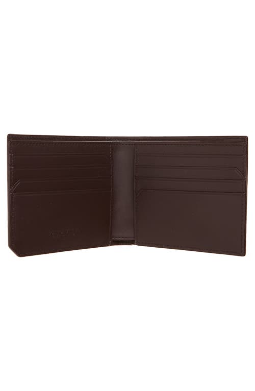 Bottega Veneta Intrecciato Piccolo Bi-fold Wallet In Brown