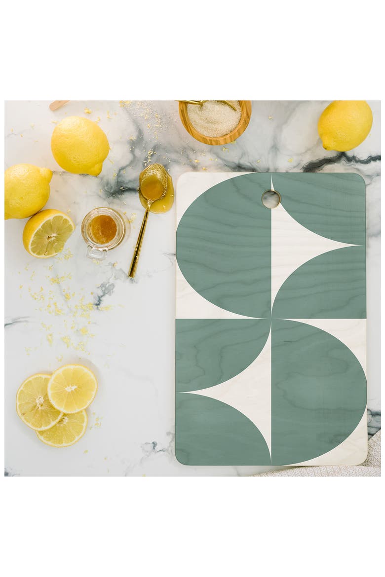 Bold Minimalism CXII Bamboo Cutting Board, Alternate, color, GREEN