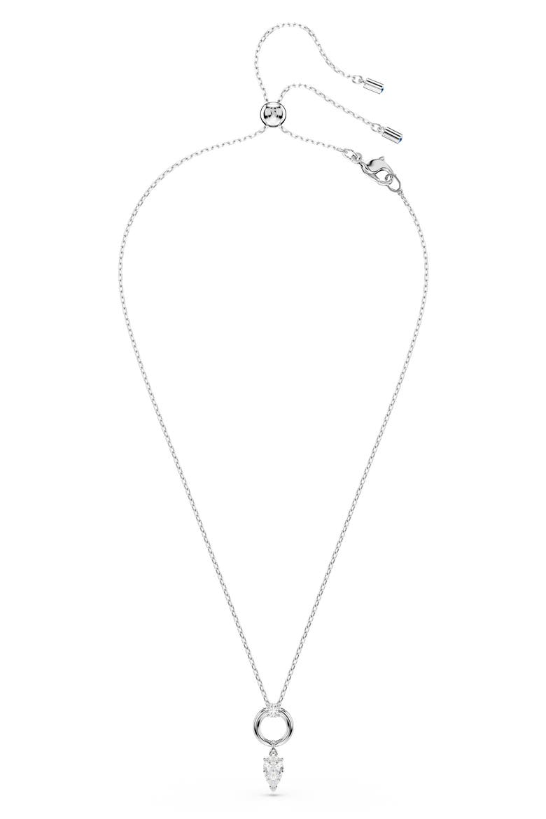 Mesmera Pendant Necklace, Alternate, color, RHODIUM/ WHITE