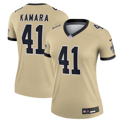 Women's Nike Alvin Kamara Gold New Orleans Saints Gameday Golds Alternate Legend Player Performance Top