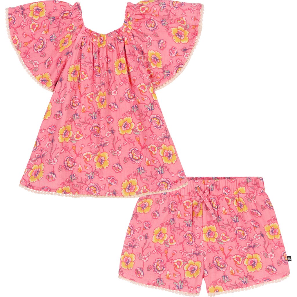 LUCKY BRAND LUCKY BRAND KIDS' FLORAL PRINT TOP & SHORTS SET