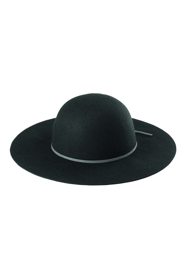 Felted Wool Floppy Hat, Main, color, BLACK