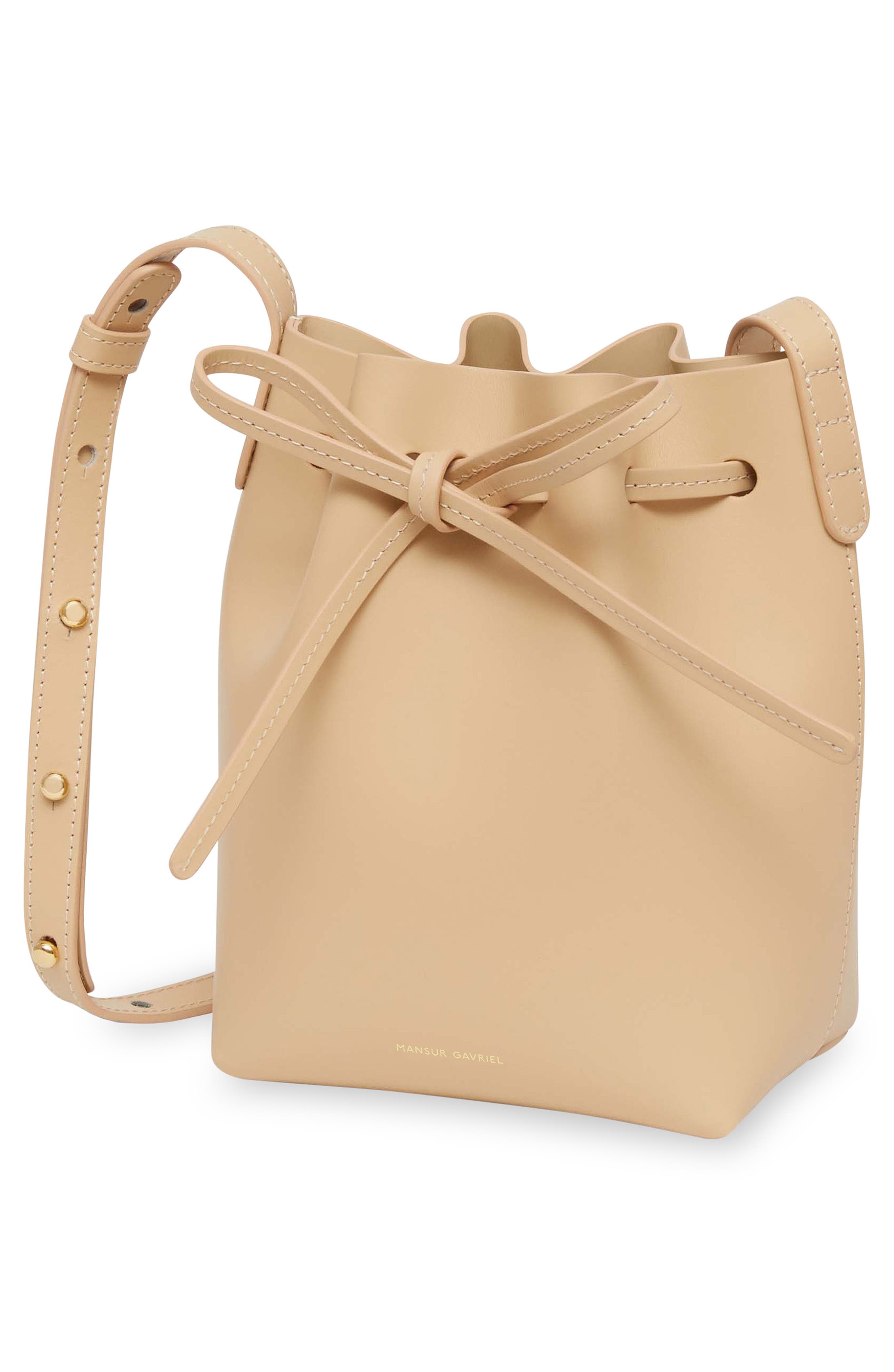 Mansur Gavriel Mini Mini Leather Bucket Bag, Alternate, color, 