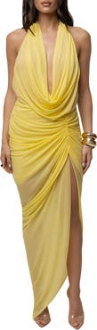 JLUXLABEL Ariana Plunge Halter Dress