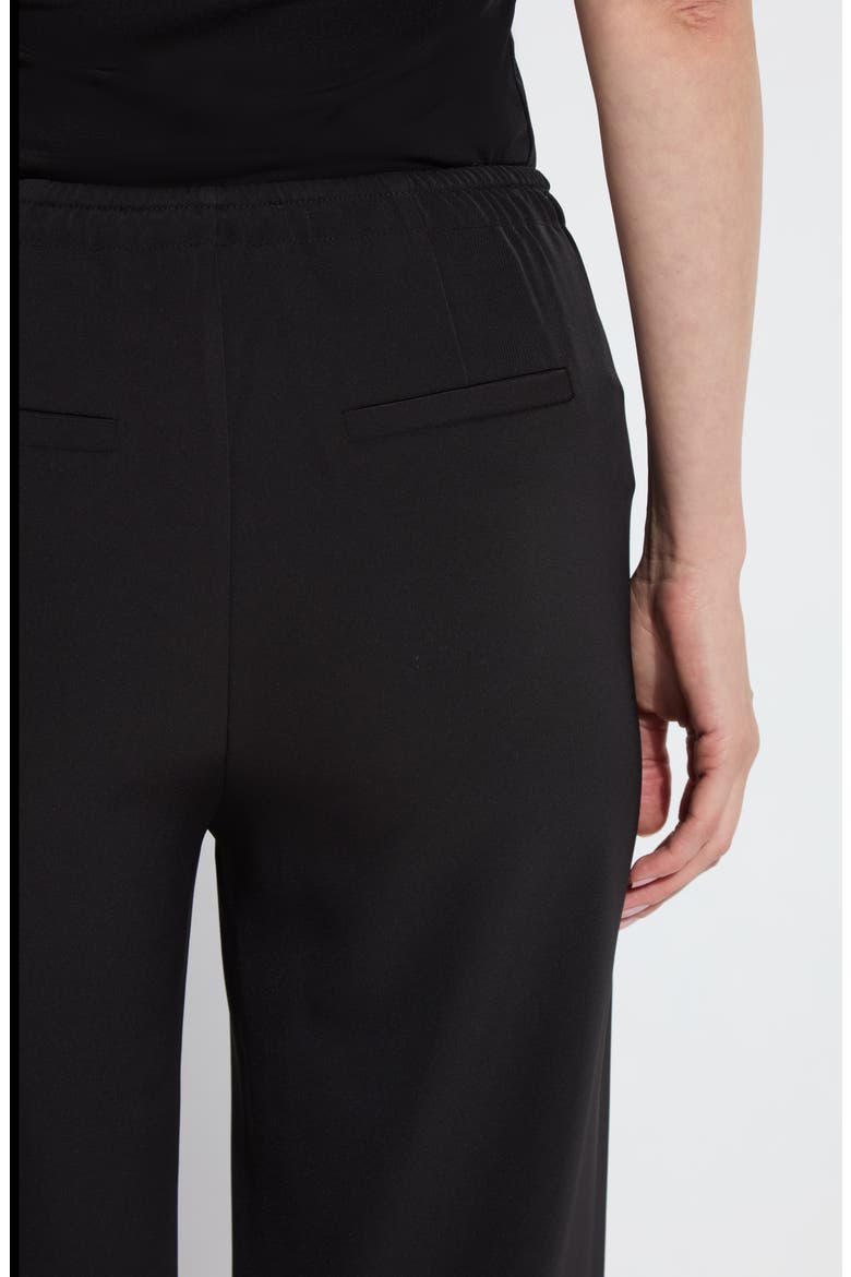 Genevieve Drawstring Inside Slit Pants, Alternate, color, BLACK