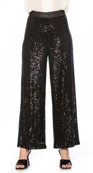 Alexia Admor Illy Wide Leg Sequin Pants