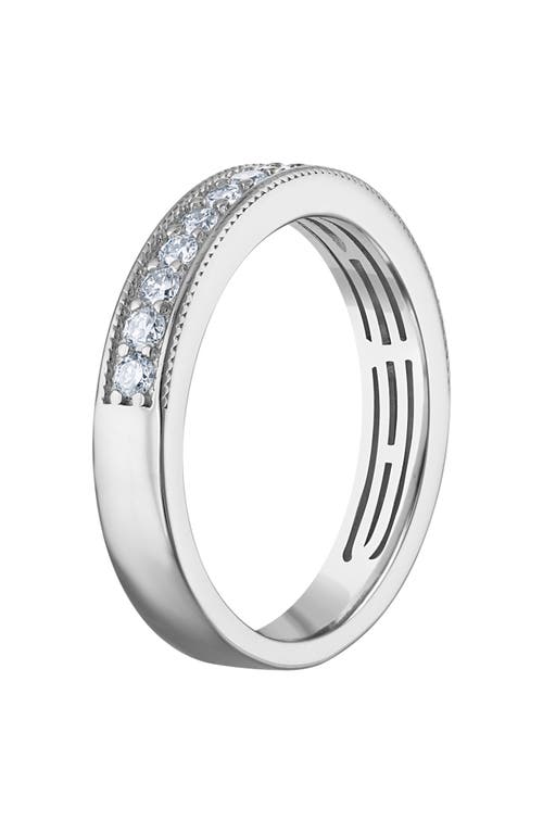 Fzn Sterling Silver Lab Grown Diamond Ring In Silver