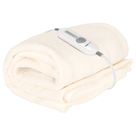 50" x 60" Ivory Heated Throw