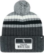 '47 Men's '47 Gray Chicago White Sox Stack Cuffed Knit Hat with Pom