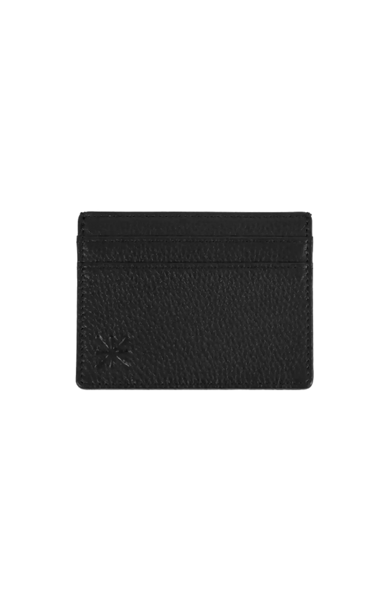 Esthera Leather Card Holder, Main, color, Black