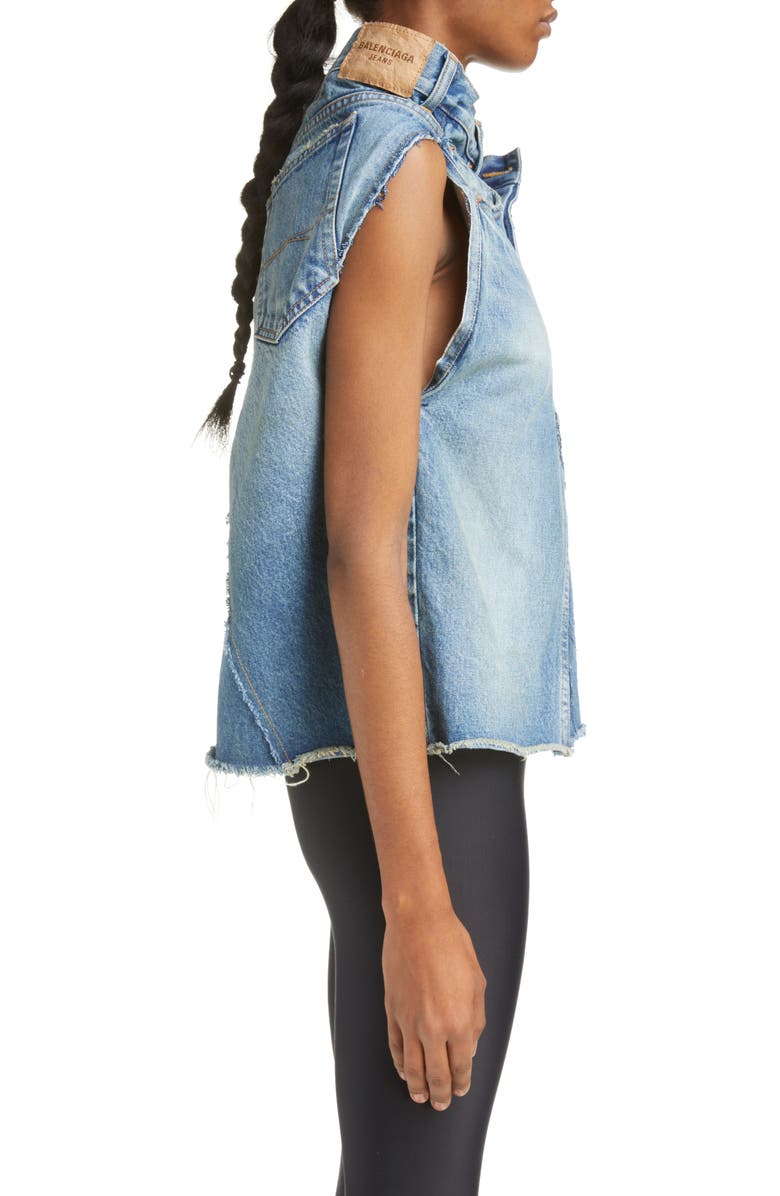 Balenciaga Pants Denim Top, Alternate, color, 