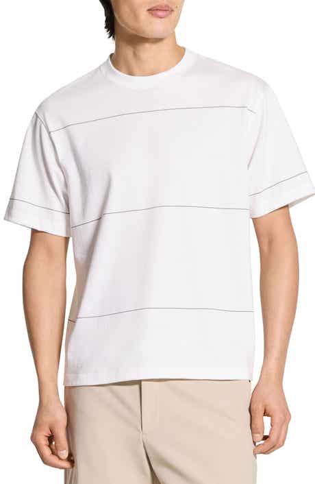 Theory Stripe Relaxed Pima Cotton T-Shirt