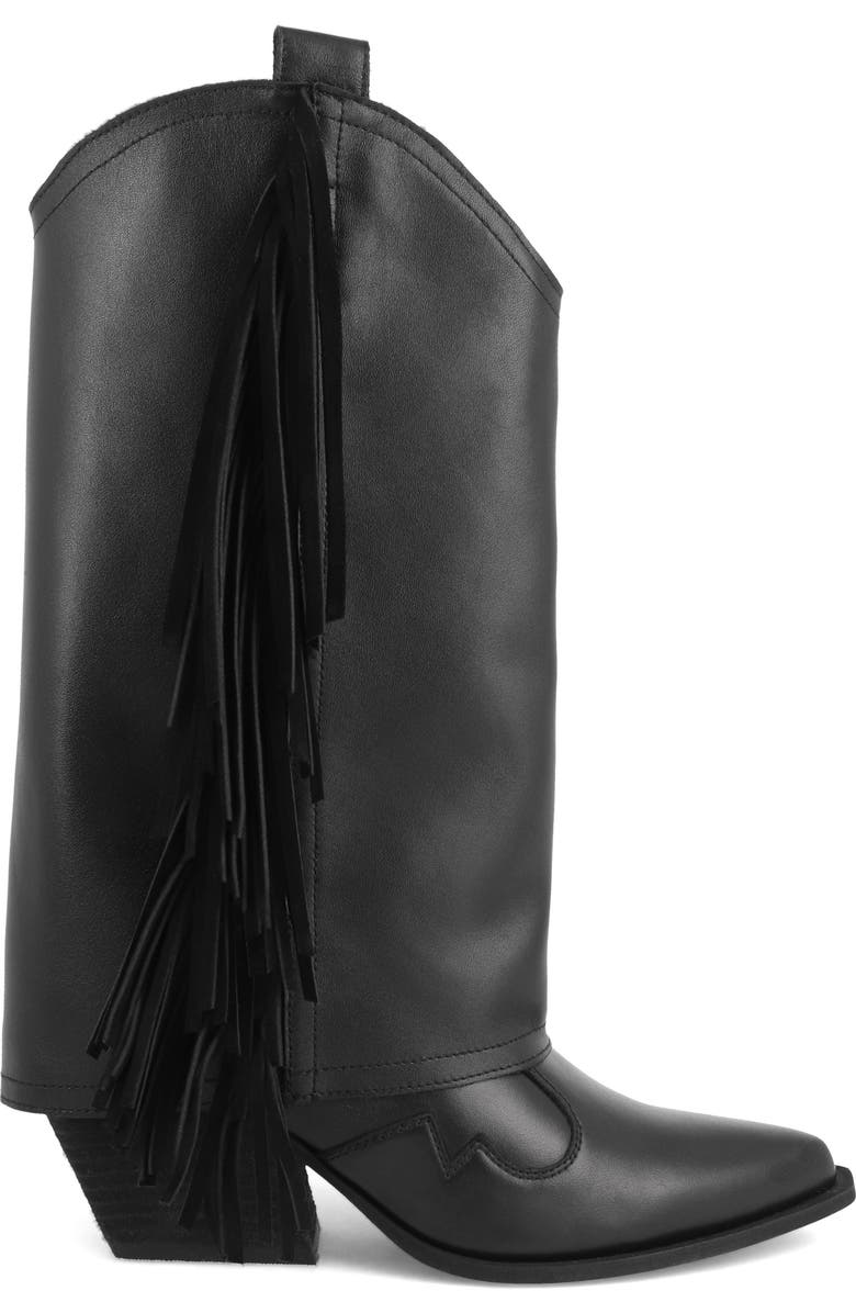 MIA Deston Pointed Toe Western Boot, Alternate, color, Black