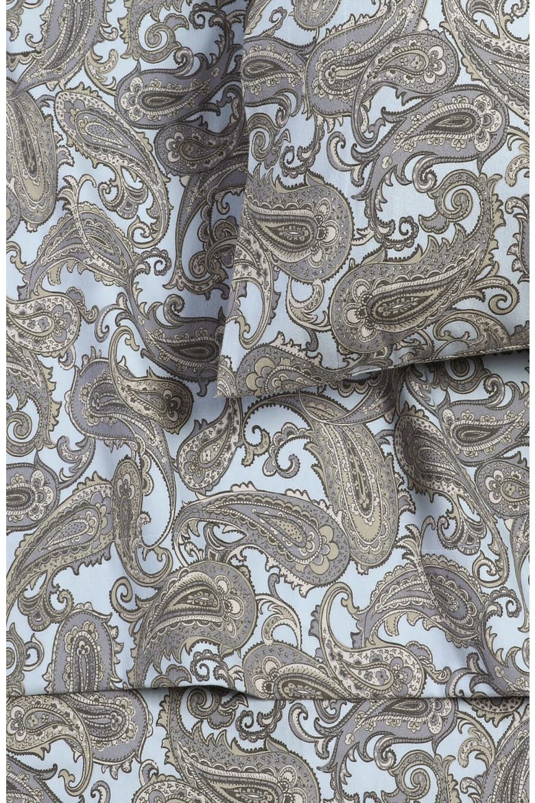Cotton Flannel Sheet Set, Alternate, color, AVA PAISLEY