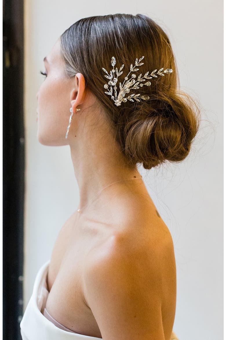 Hodesh Crystal Hair Clip (Nordstrom Exclusive), Alternate, color, SILVER