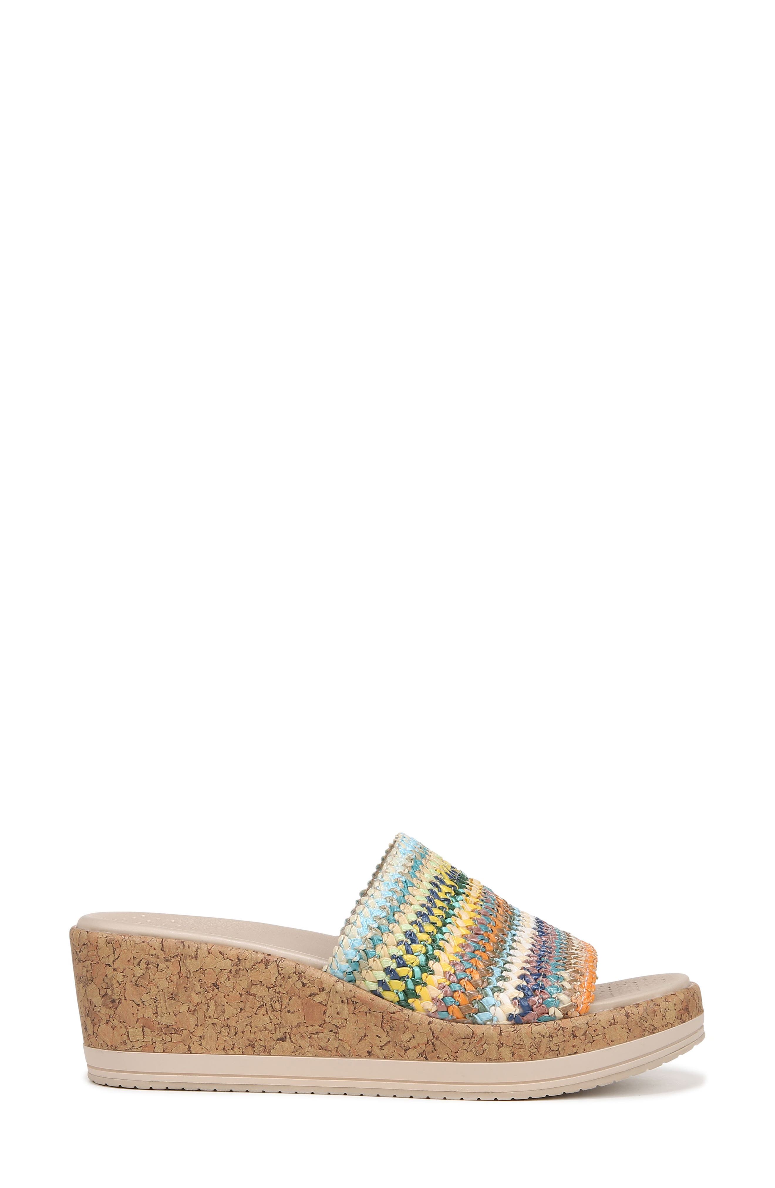 LifeStride Runaway Wedge Slide Sandal, Alternate, color, Multi