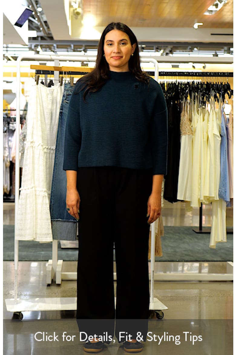 Funnel Neck Organic Cotton Blend Sweater video
