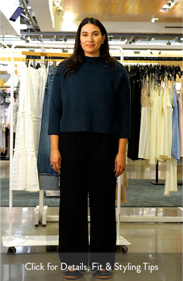 Funnel Neck Organic Cotton Blend Sweater, sales video thumbnail