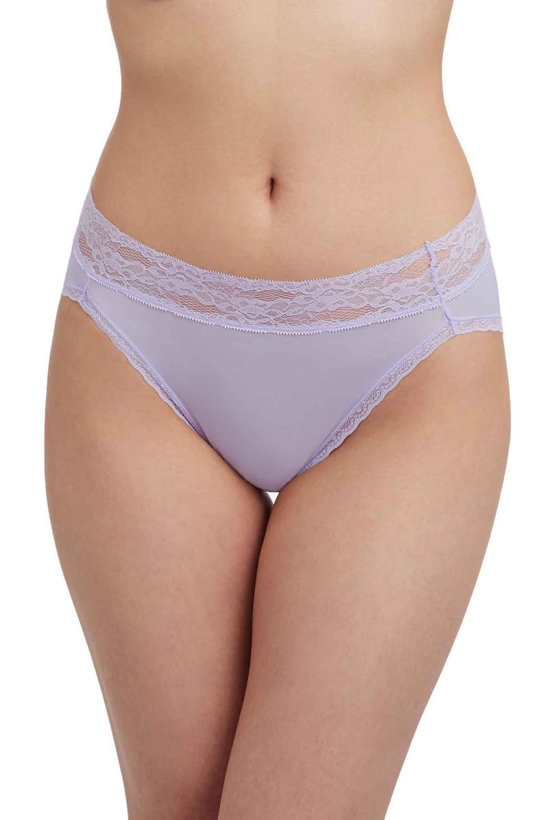 Skarlett Blue Goddess Lace Trim French Cut Brief 2-Pack, Alternate, color, Nylon/Ice Purple