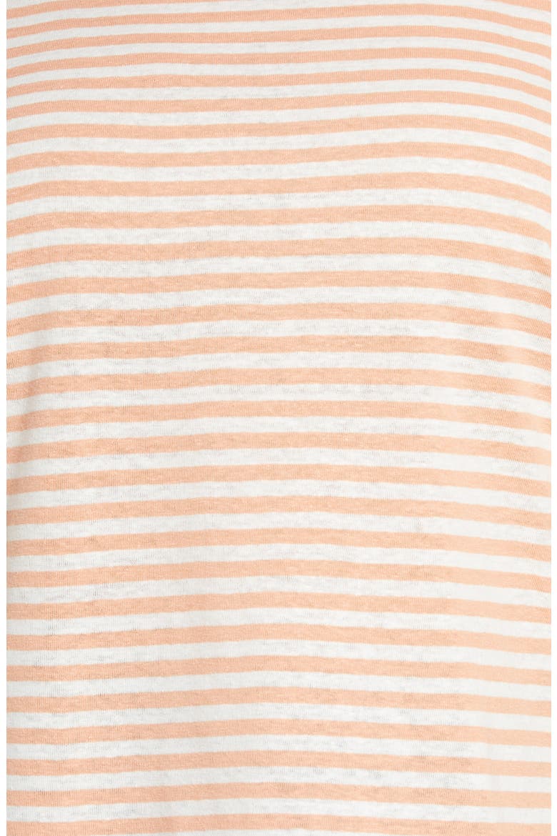 Linen-Blend Asbury T-Shirt, Alternate, color, SWEET TULIP