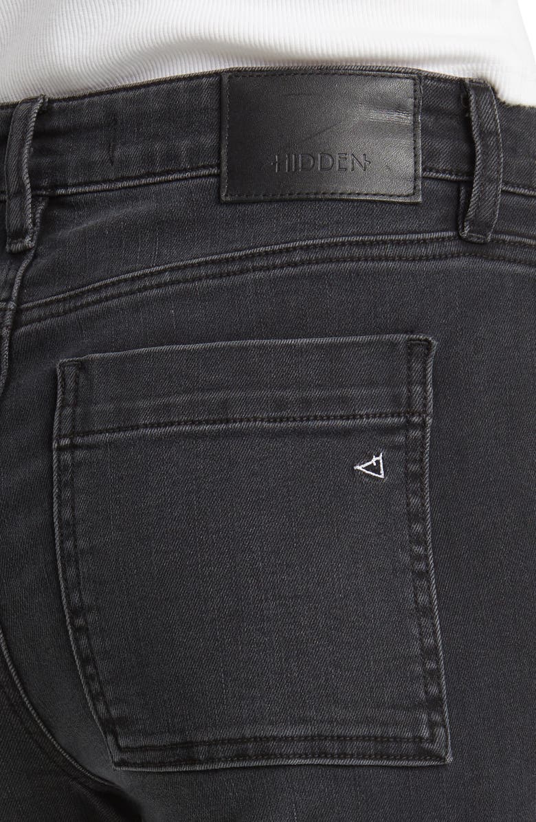 HIDDEN JEANS Straight Leg Cargo Jeans, Alternate, color, Black